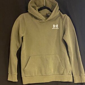 Under Armour Olive Hoodie with White Logo